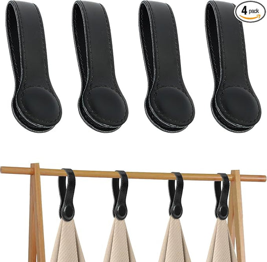 4 PCS Genuine Leather Towel Clips by CODOHI