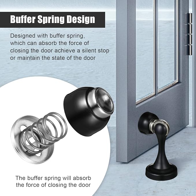 16 Pcs Magnetic Door Stoppers Stainless Steel Door Stops Magnetic Catch Holder - Image 5