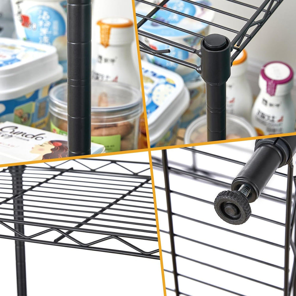 Heavy Duty Stainless Steel Kitchen Storage Rack, Adjustable Shelf Organizer w...