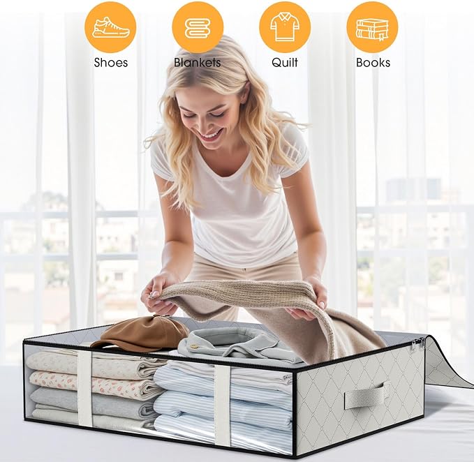 StorageRight Under Bed Storage Bins, Breathable Organizer - Image 7