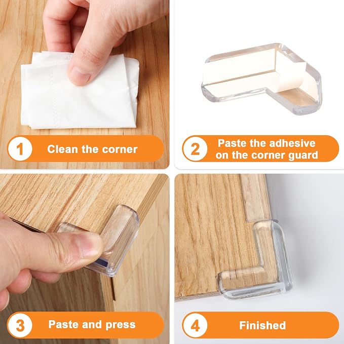 HOMREALM Baby Proofing 16 Pack Corner Protector Baby Corner Guards Furniture - Image 5