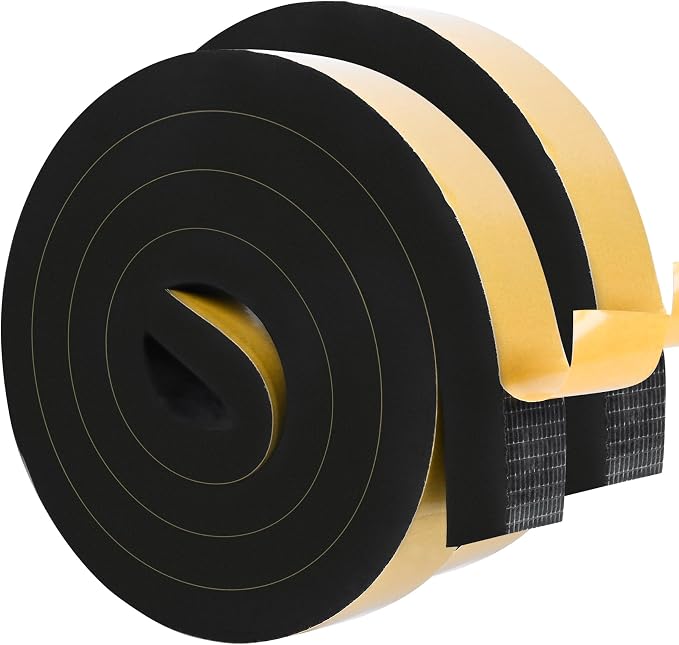 ToLanbbt Black Door Window Weather Stripping Self Adhesive Foam Tape High by ToLanbbt