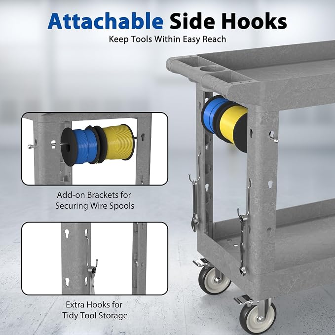 Heavy Duty Rolling Utility Cart - Image 2