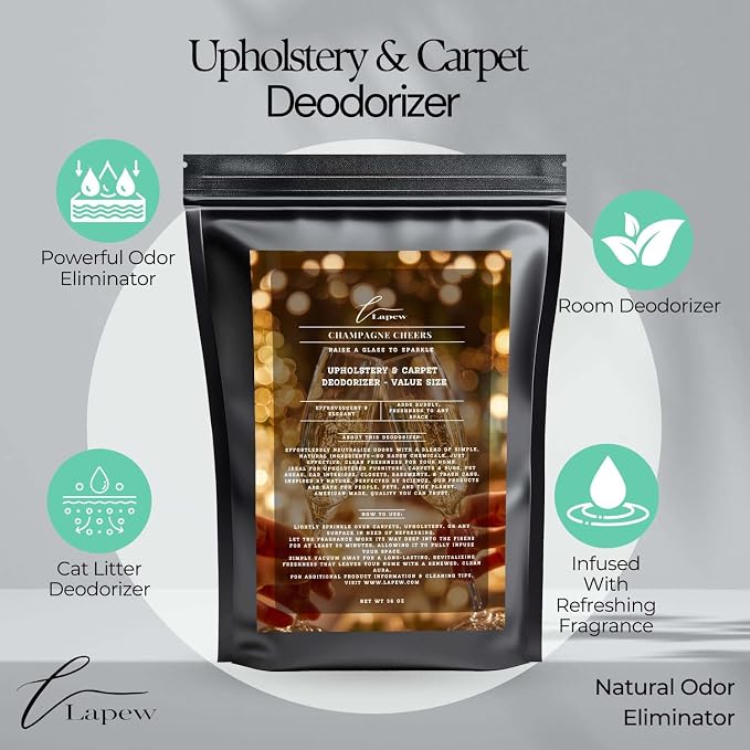 Champagne Cheers Carpet Freshener Powder Refill 36 oz | Powerful Odor Eliminator - Image 3