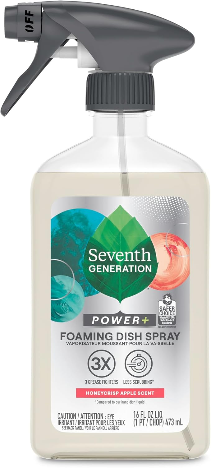 Seventh Generation Power+ Foaming Dish Spray Dishwashing soap Honey Crisp Apple by SeventhGeneration