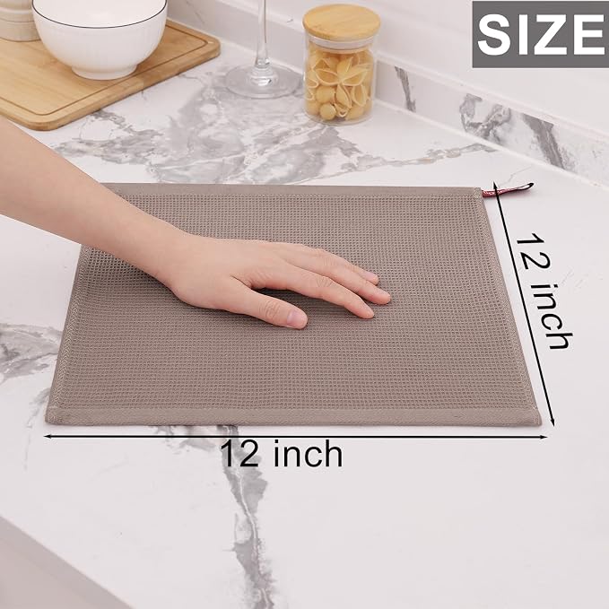 Homaxy 100% Cotton Waffle Weave Dish Cloths - Image 6