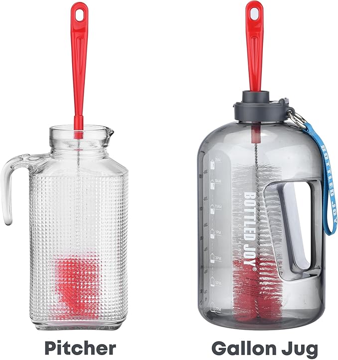 ALINK 3-Pack Long Red Bottle Cleaning Brush - Image 4