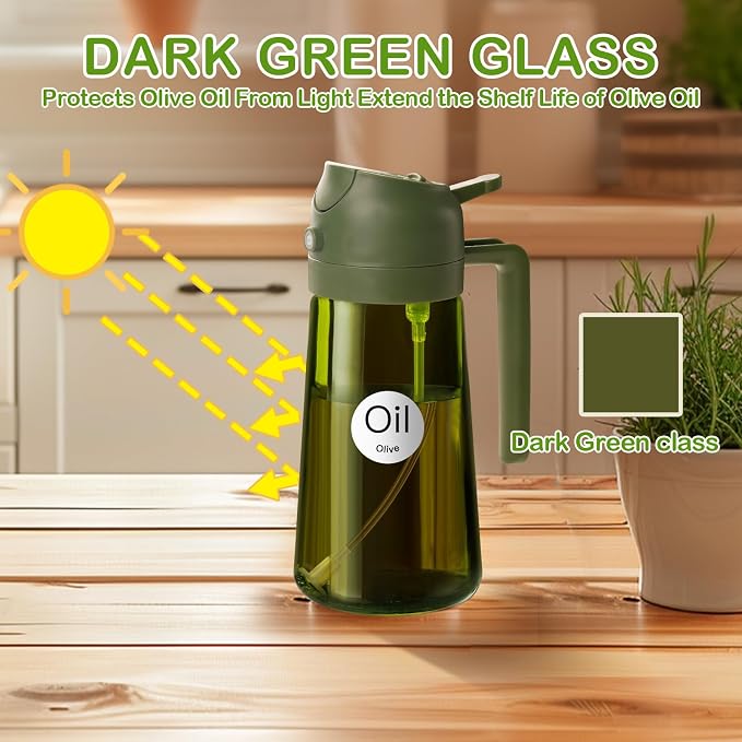 YARRAMATE 16oz/470ml Dark Green Oil Sprayer - Image 2