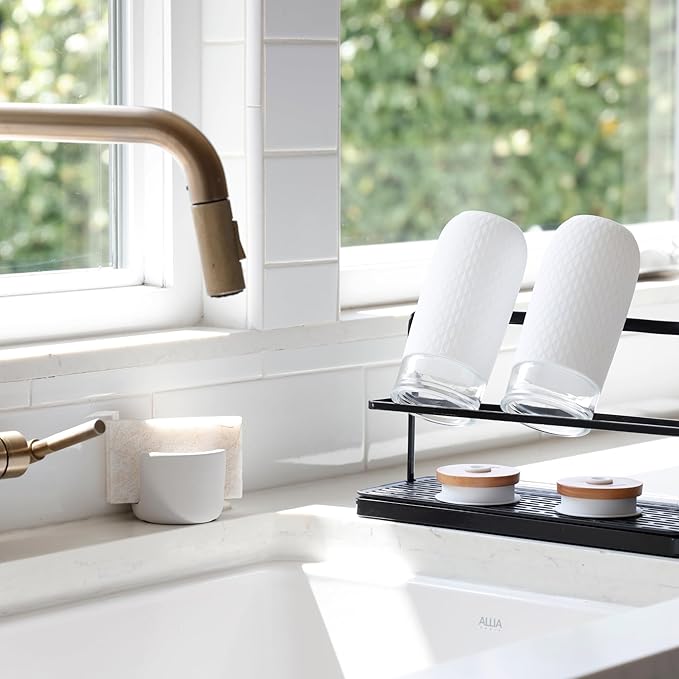 Selegna Diatomite Stone Sponge Caddy – Quick Drying Diatomaceous Earth Sink - Image 8