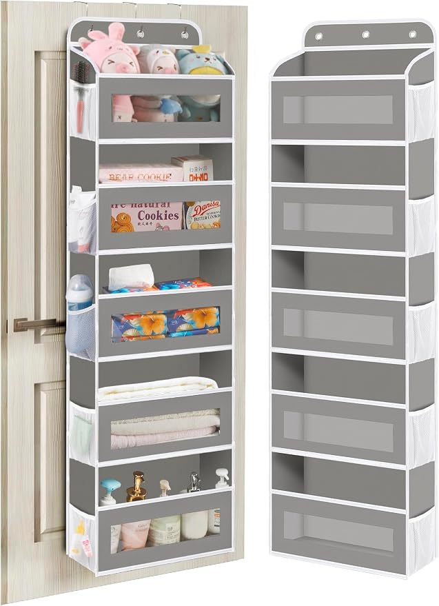 Over The Door Organizer, 5 Shelves Closet Door Hanging Organizer by StrongandOrganizer