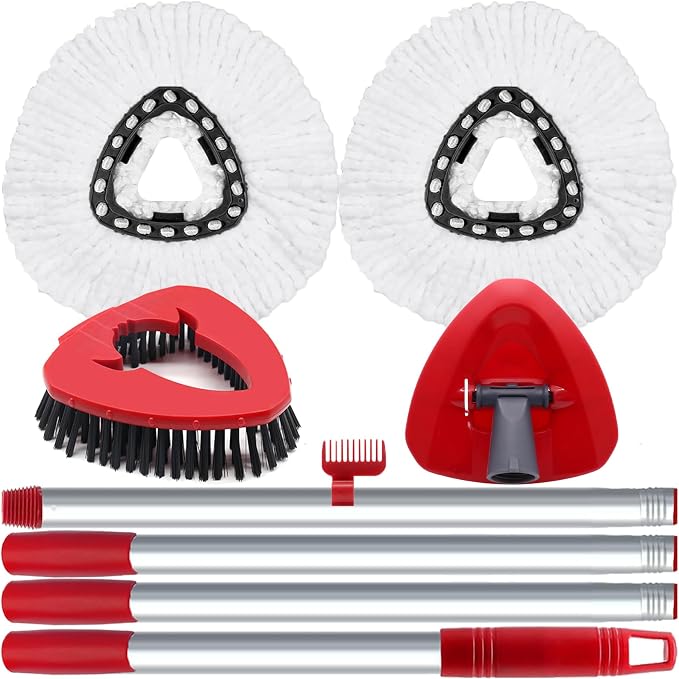 2 Pack Spin Mop Heads Replacement Compatible by Fatmass