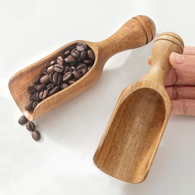 Big Coffee Scoops Shovel, Large Ground Coffee Scoop 2PCS Large Wooden Scoops by Unknown