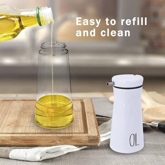 Aelga Black and White Oil And Vinegar Dispenser Set - Image 3