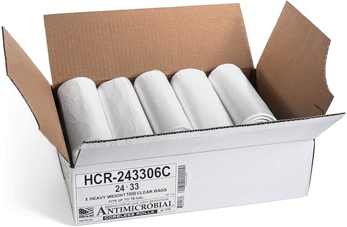 Aluf Plastics High Density Trash Bags, 16 Gallon, 6 Micron, - Image 2