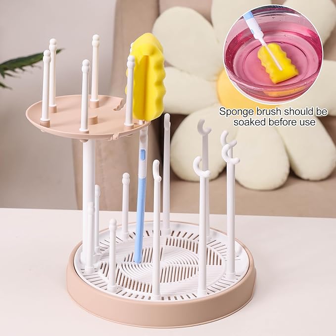 Baby Bottle Drying Rack, Double-Layer Bottle Drying Rack, Hold Up to 16 Baby - Image 4
