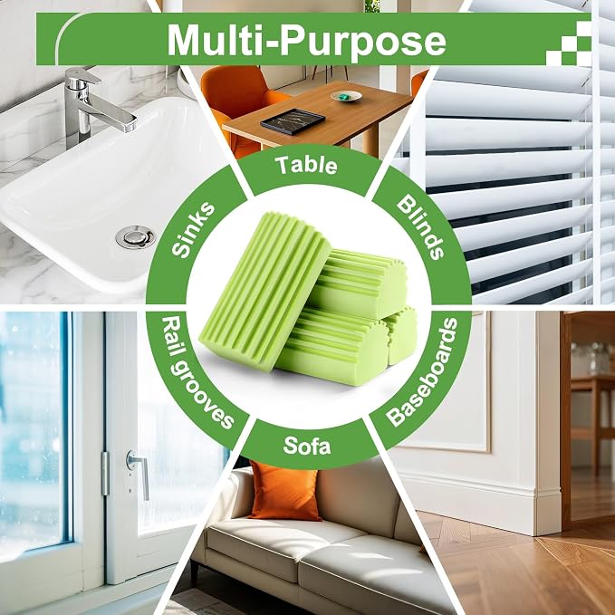 4-Pack Damp Clean Duster Sponge, Sponge Cleaning Brush, Duster - Image 5