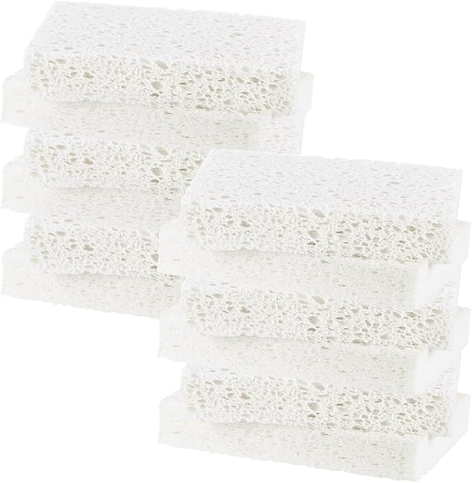12-Pack Kitchen Sponges, Condense Eco Cellulose Non-Scratch Scrub Heavy Sponge by MMETERXITY