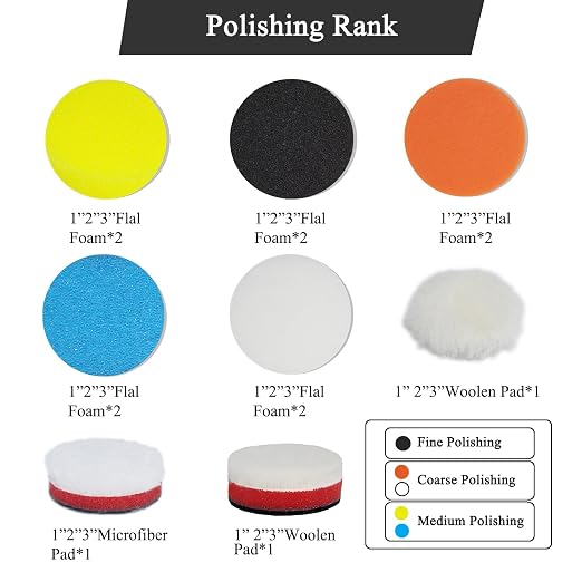 Car Foam Polishing Buffing Kit, Polishing Buffing Pads, Wool Pads, Polishing & - Image 6
