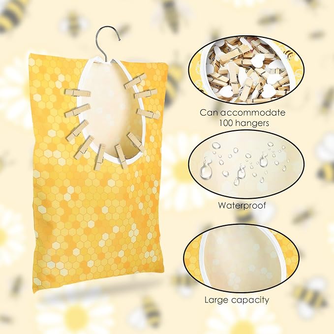 Bee Honeycomb Clothespin Holder - Image 4