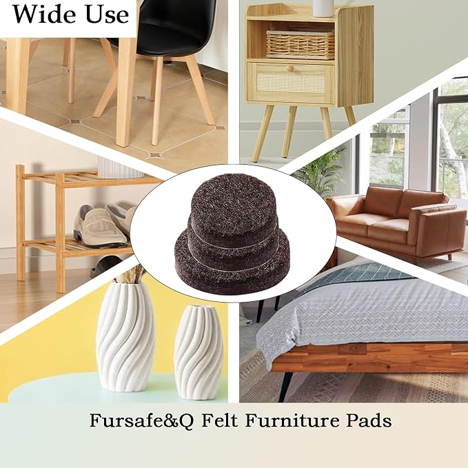 Fursafe&Q Felt Furniture Pads, Furniture Felt Pads - Image 3