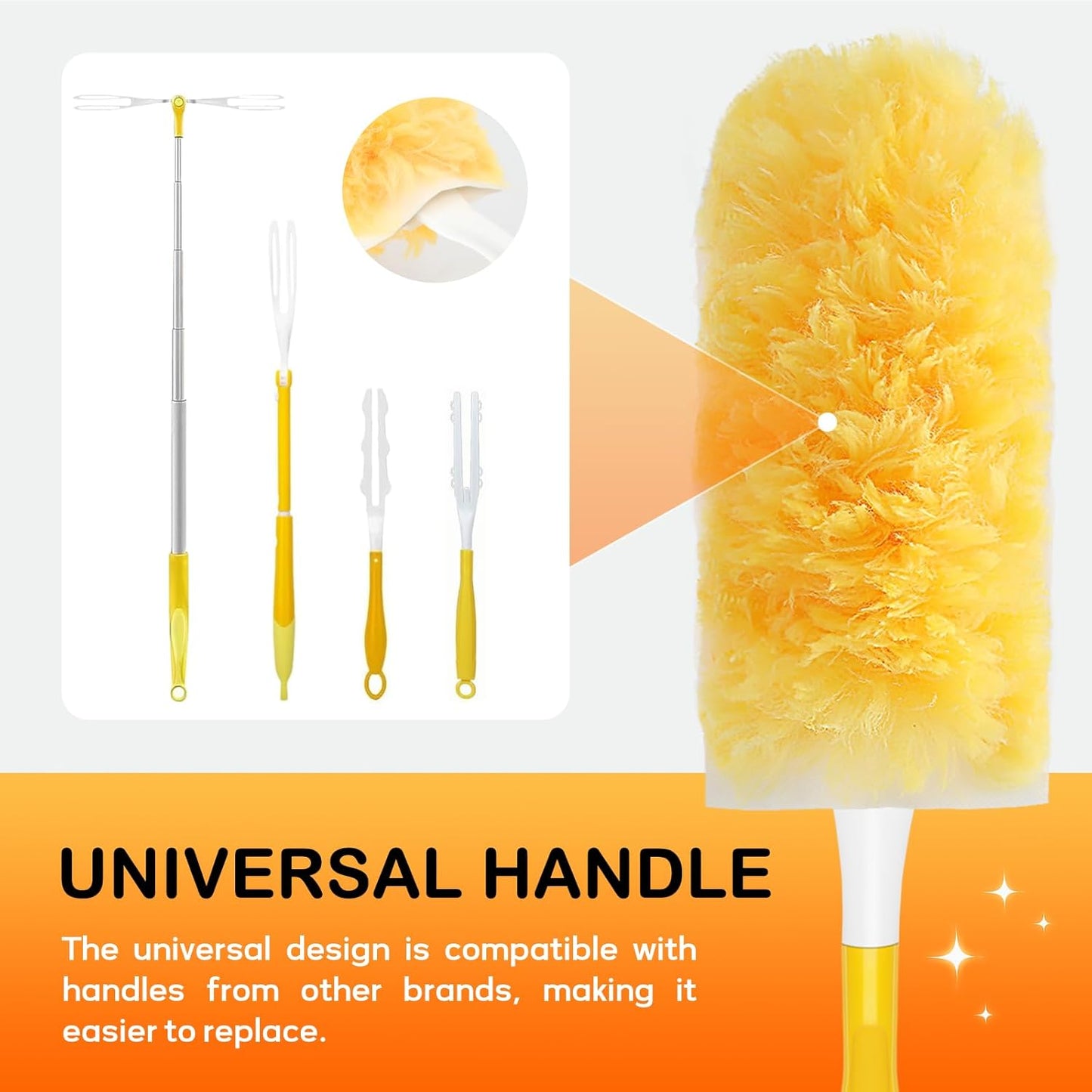 SetSail 30 Count Duster Refills for Swiffer Duster with 1 Handle Dusters for Cleaning Disposable Duster Refill Multi Surface 360 Duster Cleaner Kit for Ceiling Fan, Blind, Furniture