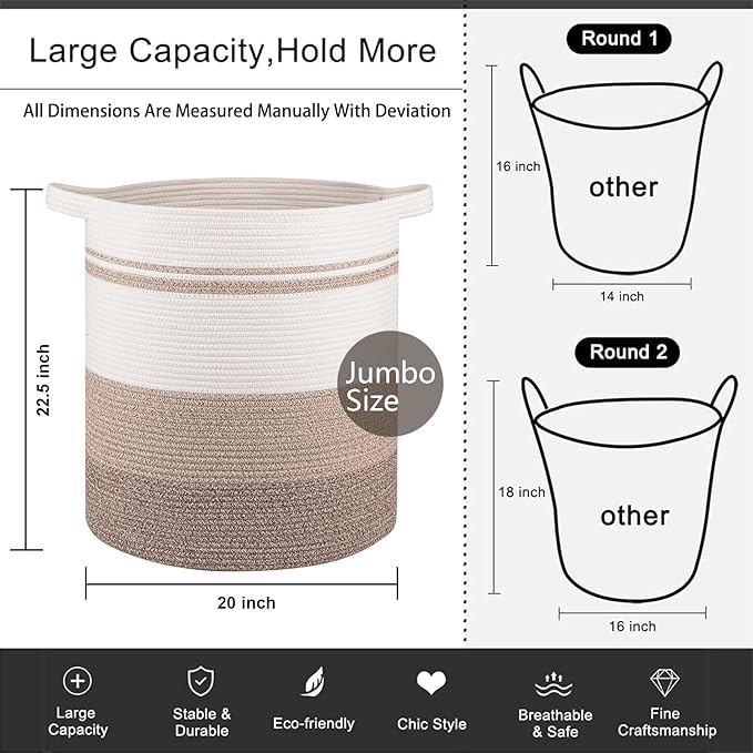 OIAHOMY 115L Laundry Baskets Hamper - Image 4