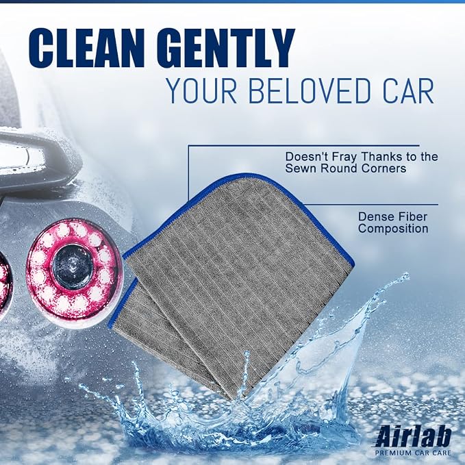 Airlab Microfiber Towels for Cars Wash Drying Auto Detailing, Highly Absorbent - Image 6