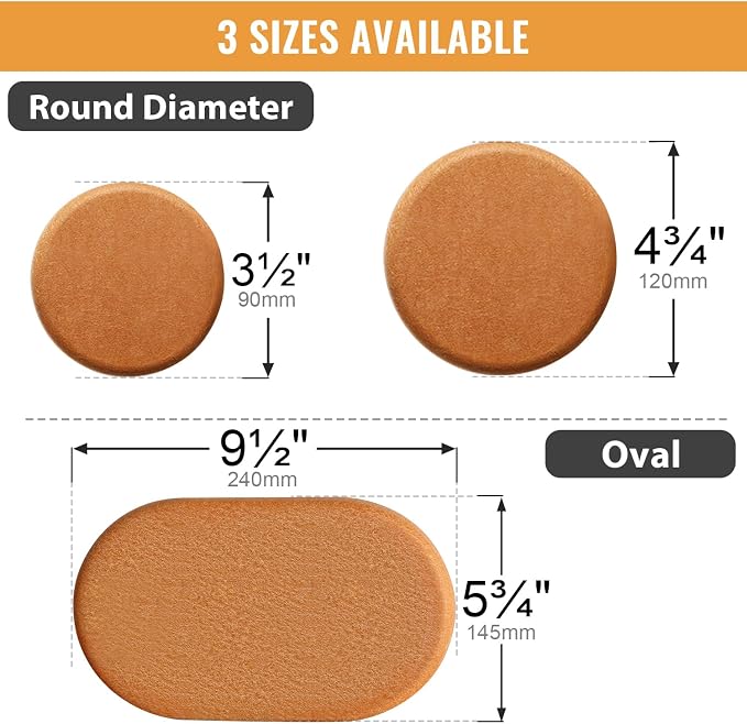 Felt Furniture Sliders for Hardwood Floors, PISAO 32 PCS 3 ½” Heavy Duty - Image 6