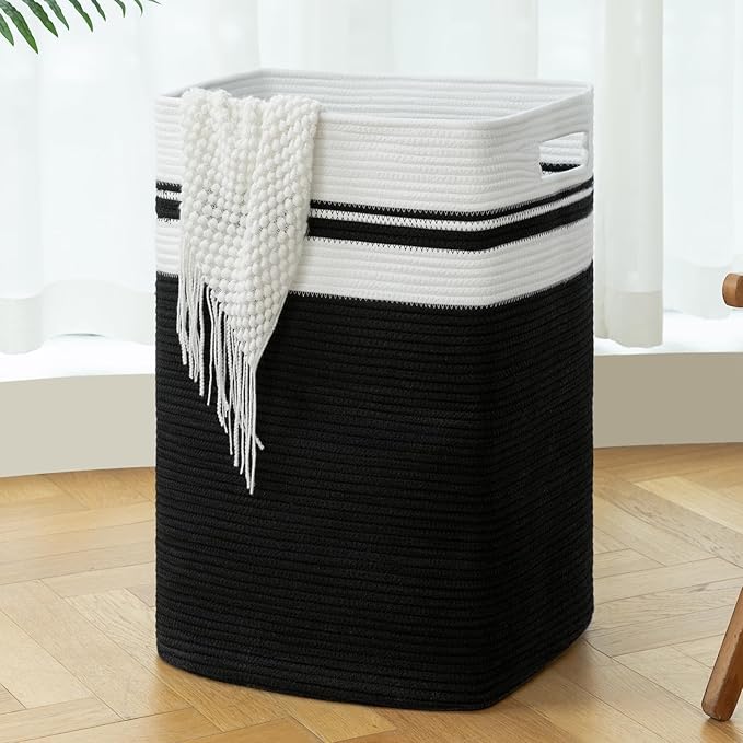 OIAHOMY 91L Laundry Hamper, XXXLarge Laundry Basket, Collapsible Cotton Rope by MasterofSpaceOptimization
