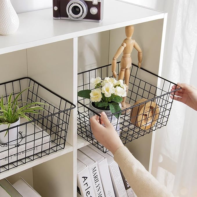 Kitchen Wire Baskets Farmhouse Decor Metal Food Storage Organizer, Household