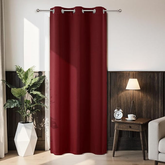 Joydeco Blackout Door Curtain for Doorway Privacy 78 Inches Long, Grommet by JOYDECO