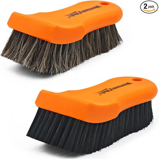 YeewayVeh 2PCS Leather Cleaning Brush, Horse Hair Brush by YeewayVeh