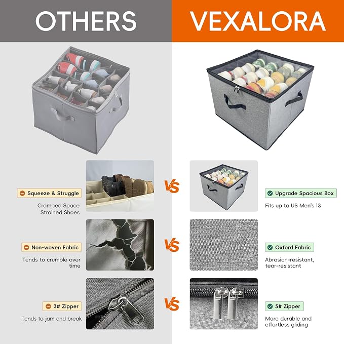 Shoe Organizer Box 2 Pack, Shoe Storage Organizer - Image 7