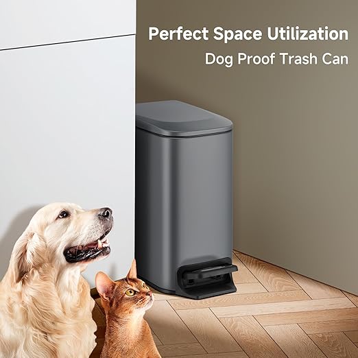 TIPGO Slim Bathroom Trash Can - Image 5