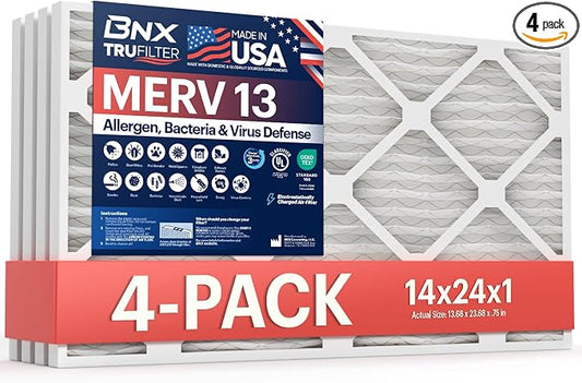 BNX TruFilter 14x24x1 Air Filter MERV 13 by BNX