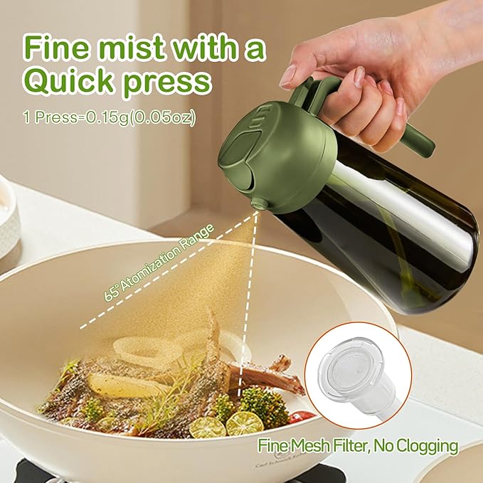 YARRAMATE 16oz/470ml Dark Green Oil Sprayer - Image 4
