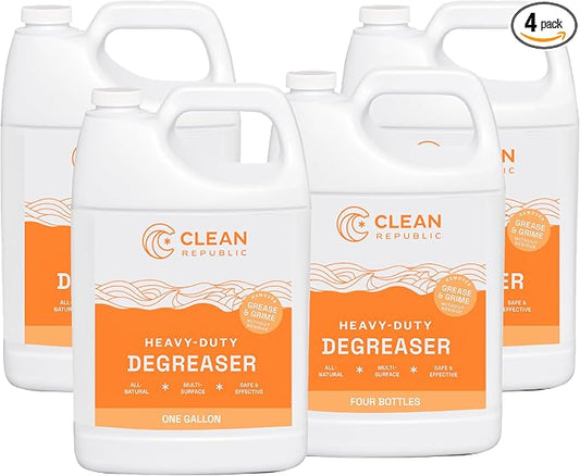 Clean Republic Heavy-Duty Degreaser, Stove Tops, and More, 1 Gallon Bottle by CleanRepublic