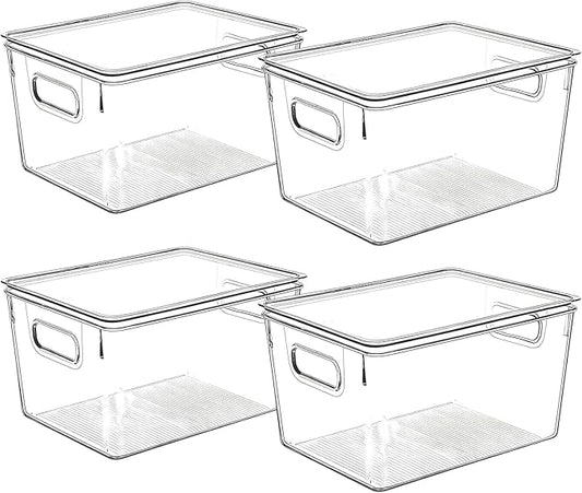 Clear Plastic Storage Bins by CONTROLKITCHEN