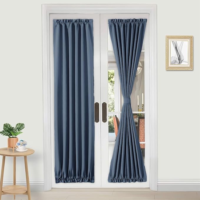 DWCN French Door Curtains – Rod Pocket Thermal Blackout Curtain by DWCN