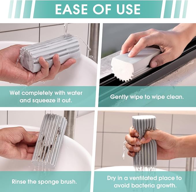 8 Pack Damp Dusting Sponge Duster, Reusable Household Cleaning Sponge Tool - Image 4