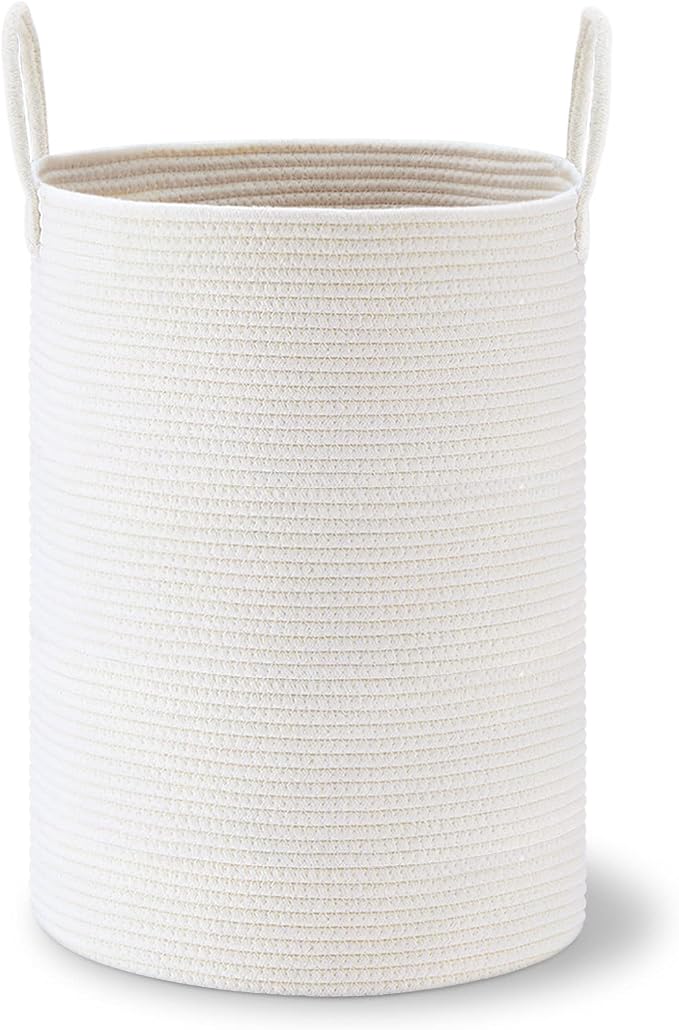 VIPOSCO Large Laundry Hamper, Tall Woven Rope Storage Basket - Image 8