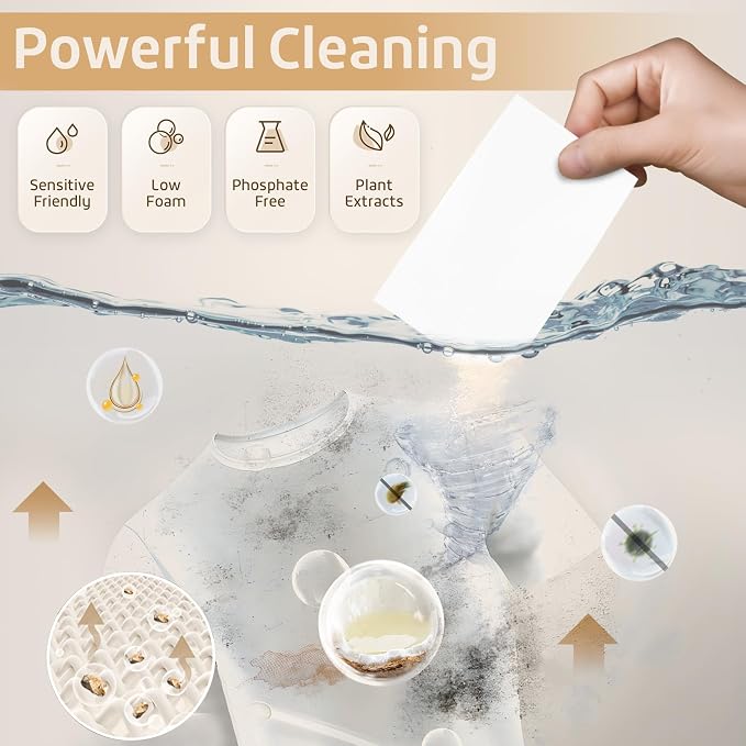 Poesie Laundry Detergent Sheets Coconut Milk Scent 160 Count Non Plastic Jugs - Image 4