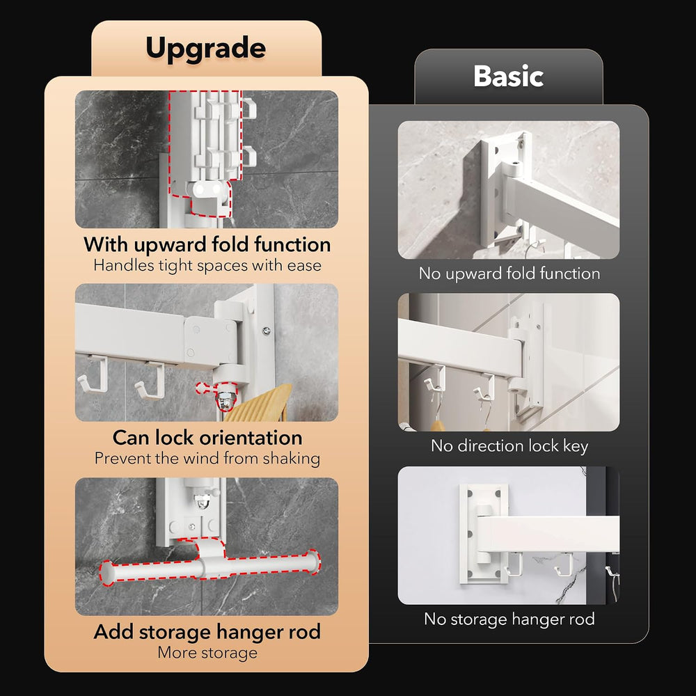 ZdwCyl Clothes Drying Rack,Laundry Drying Rack Wall Mount, Wall Mounted Cloth...