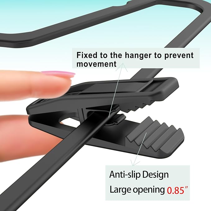 Hanger Clips Perfect for Velvet Hangers, Non-Slip Plastic Clips Pant Skirt - Image 2