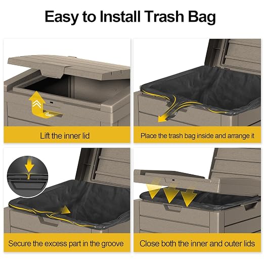 31 Gallon Outdoor Trash Can - Image 7