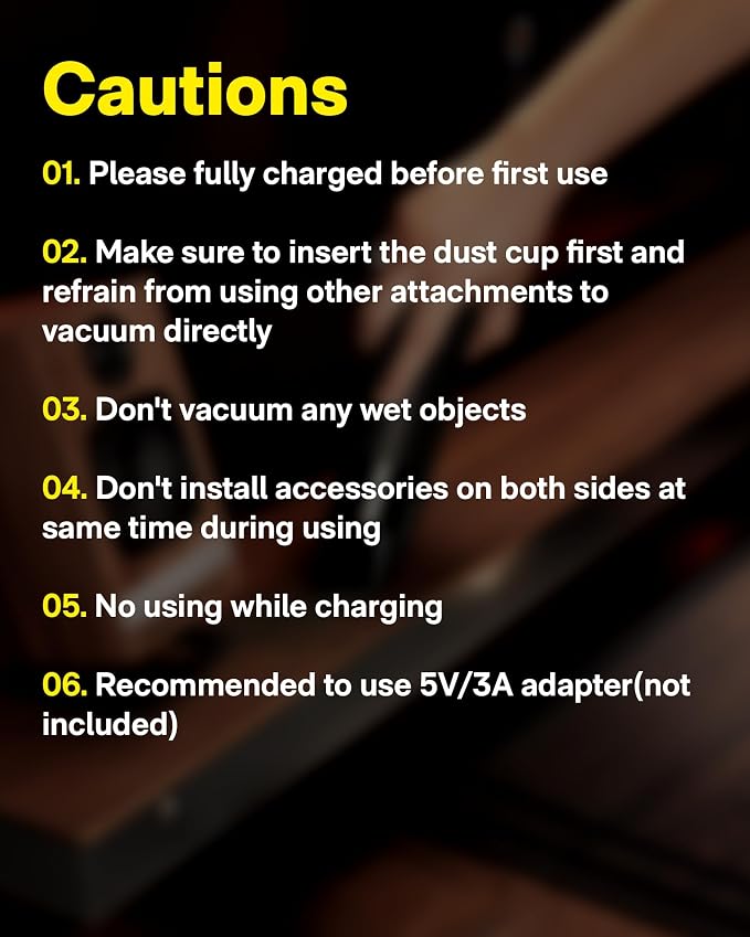 HOTO Handheld Vacuum Cleaner Cordless, Desk Vacuum Cleaner Compressed Electric - Image 7