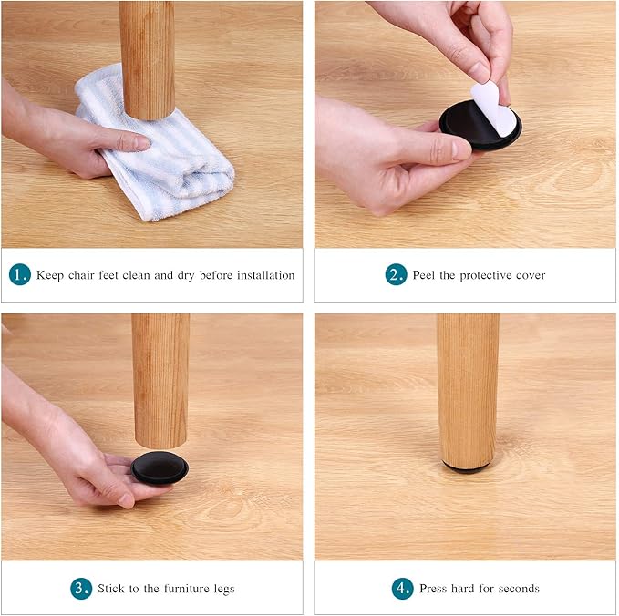 Ezprotekt 2.5 inch Square Self Adhesive Furniture Movers Sliders - Image 7