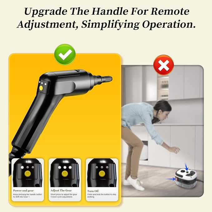 Steam Cleaner, 15s Heat-Up, 1.6L Tank, 3-Level Adjustable Handle, 2500W Steamer - Image 2