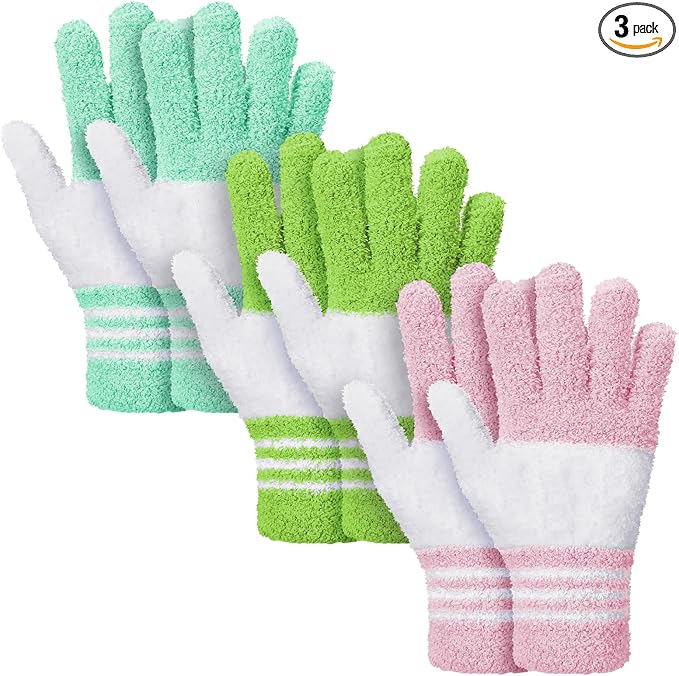Patelai 3 Pairs Microfiber Plant Dusting Gloves Leaf Cleaning Gloves by Patelai