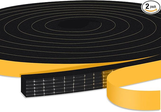 Weather Stripping Soundproof, 1/2 in x 1/2 in High Density Foam Insulation Tapes by Aopaeoie